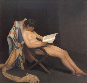 T.Roussel, La ragazza che legge, 1887